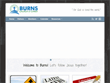 Tablet Screenshot of burnschurchofchrist.org